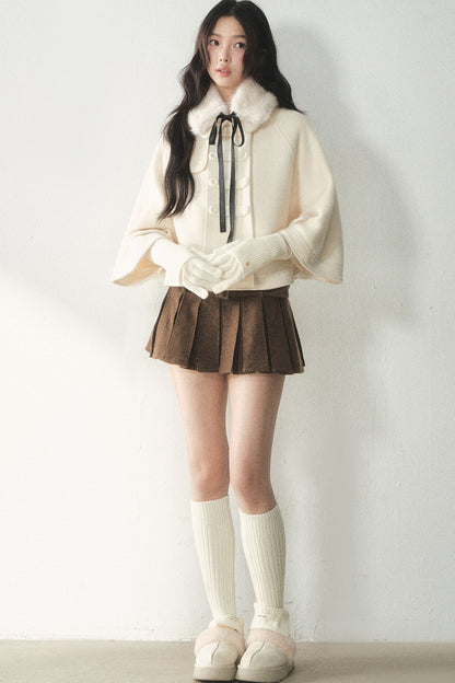 Merino Wool Pleated Skirt