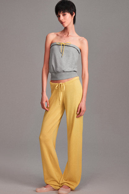 Wool Low-Waisted Drawstring Knit Pants