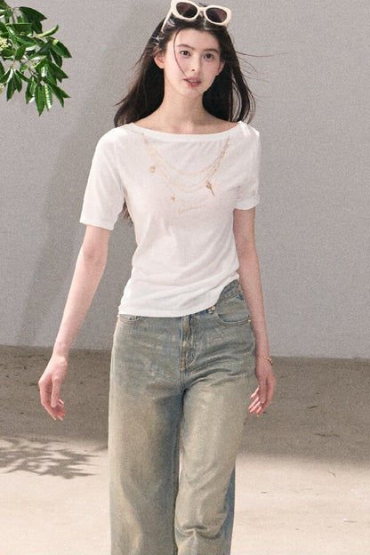 Retro Gradient Cotton Jeans