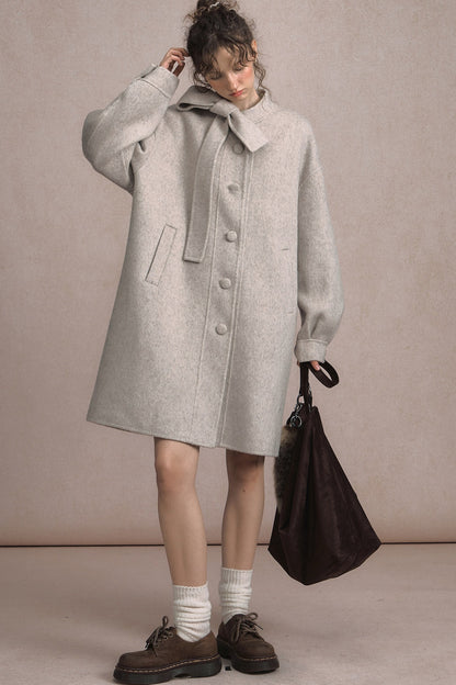 Long Double-Sided Wool Coat