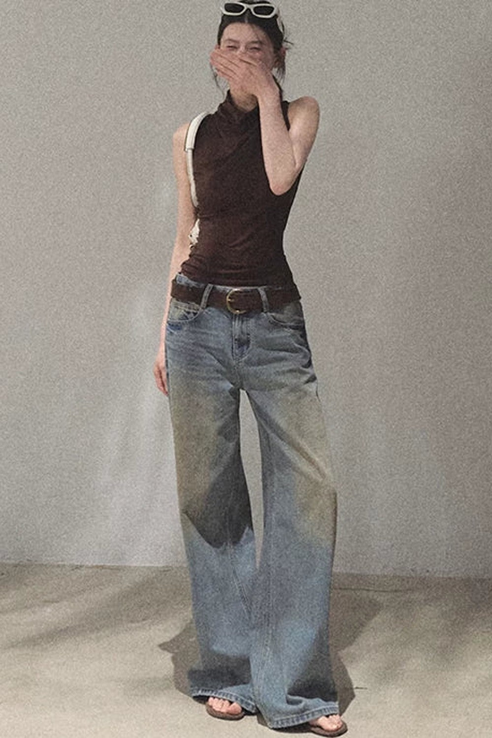 Vintage Hand-Painted Jeans Set