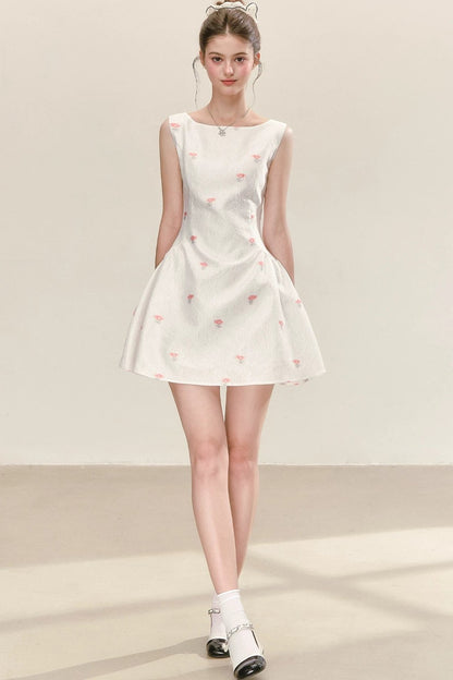 Elegant White Vest Dress