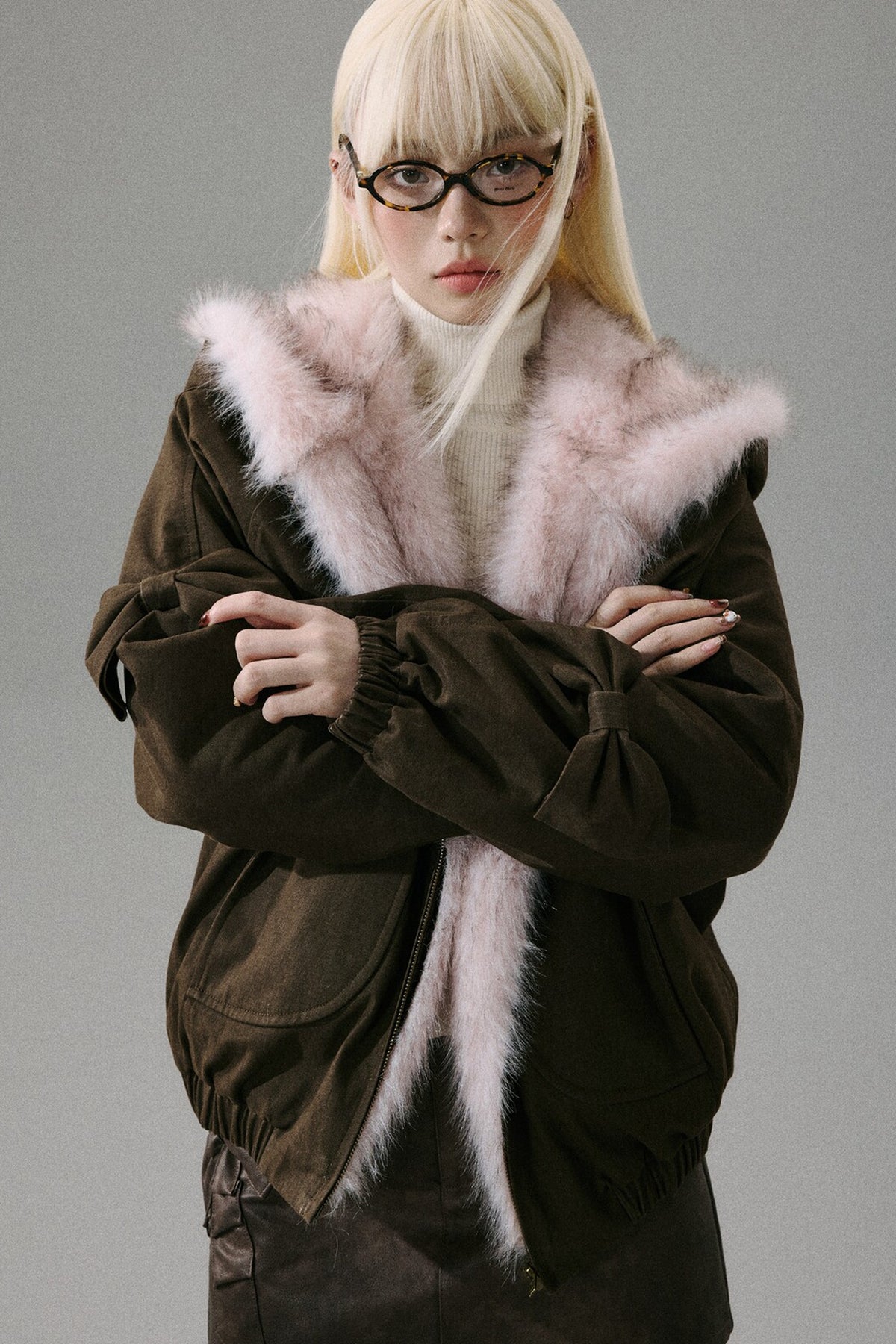 Thick Plush Hooded Jacket