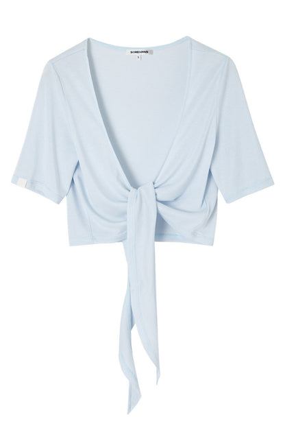 Lace Trim Tie-Front Knit Cardigan Set-Up