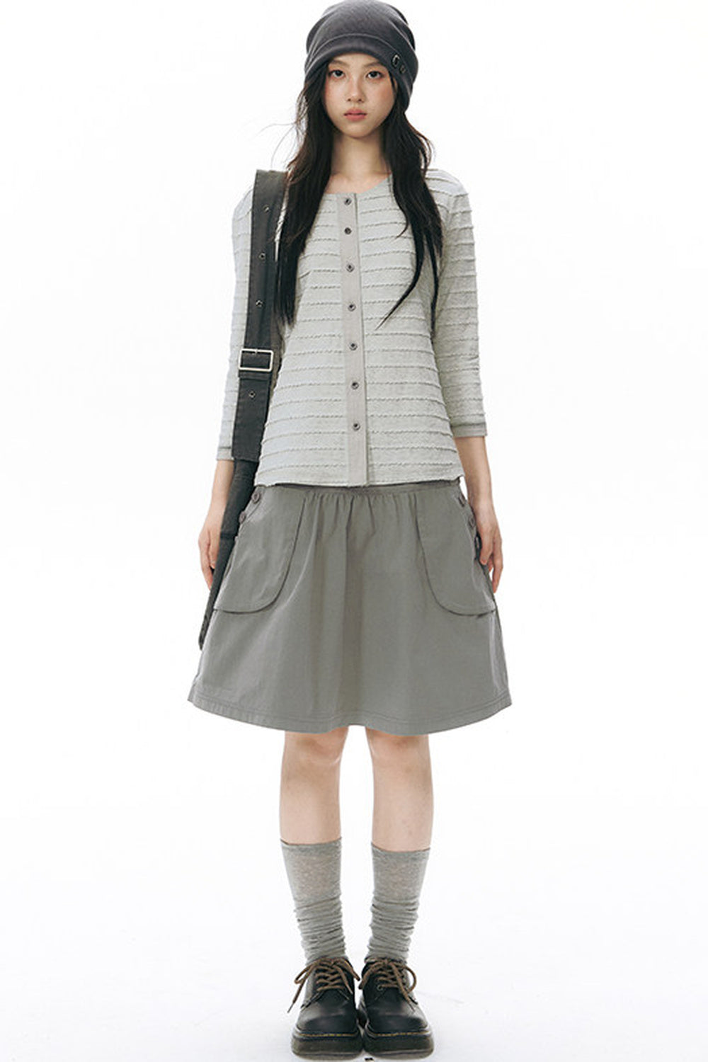Haut cardigan tricoté à manches longues