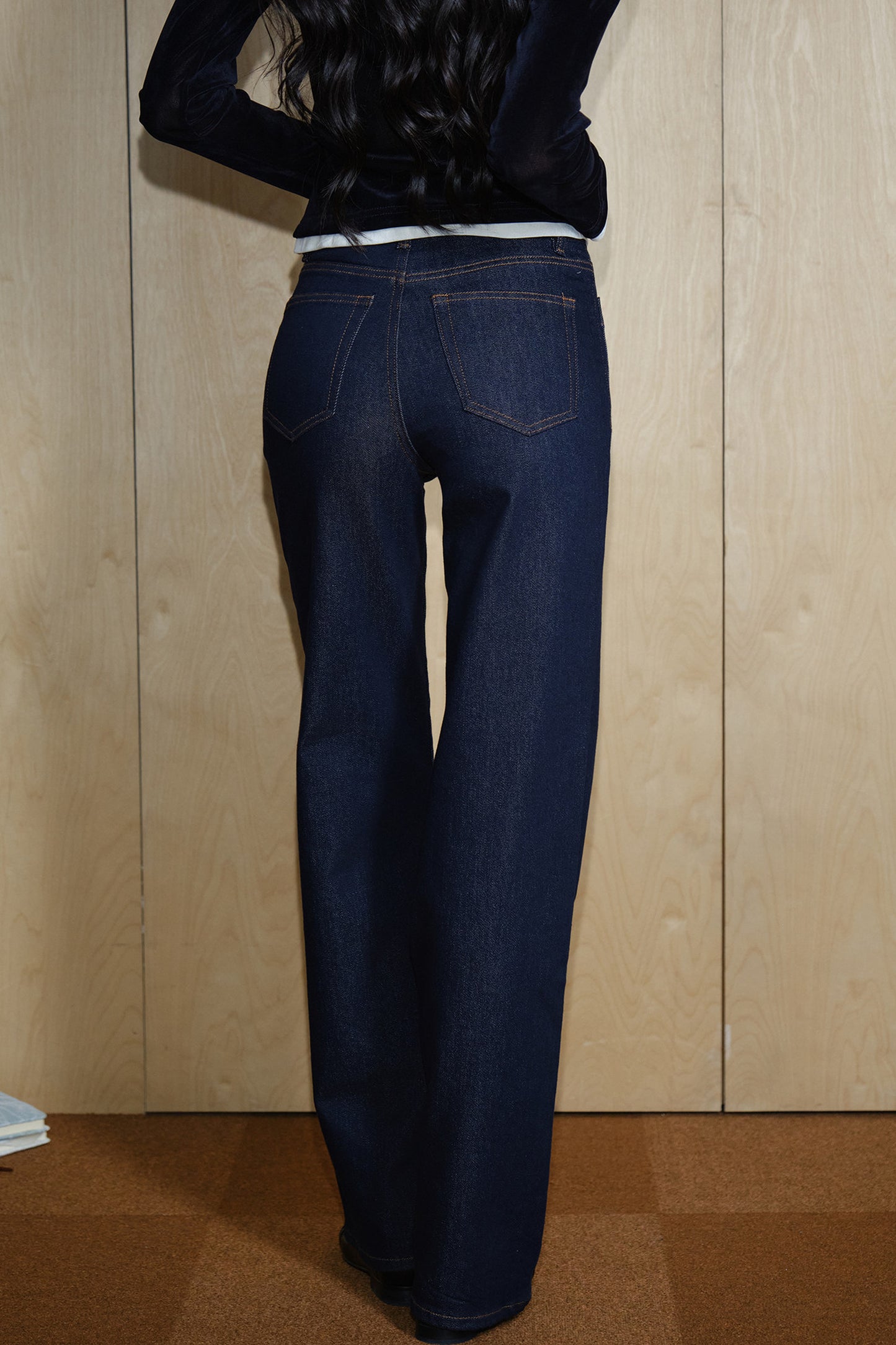 Pantaloni in cotone a vita alta