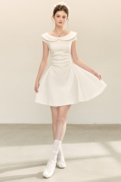 Air Layer Doll Collar Pleated Puffy Dress