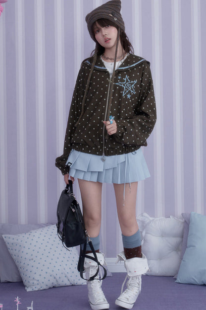 Swirl Star Jacket and Pleated Skirt Set-Up