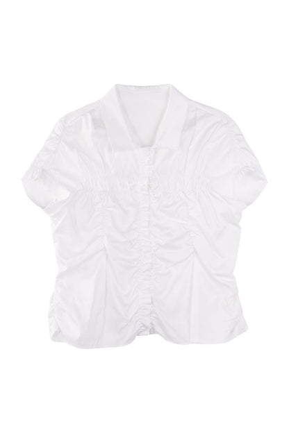 Pleated Shirt and Skirt Set