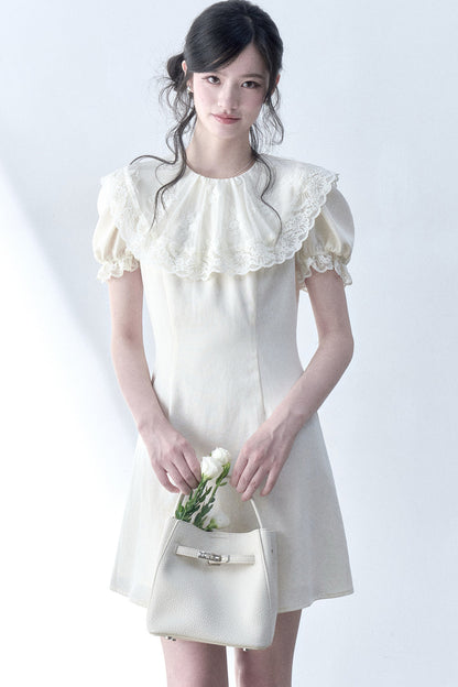 Vanilla Lace Doll Collar Dress