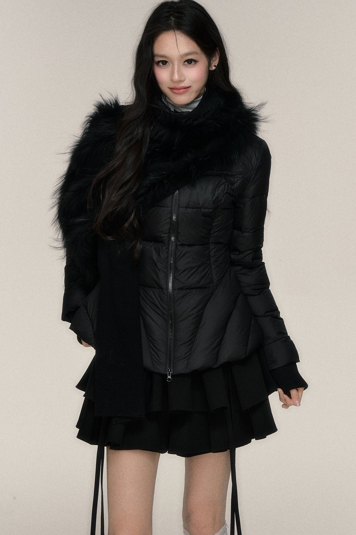 Lightweight White Duck Down Jacket Set-Up