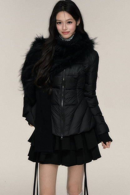 Lightweight White Duck Down Jacket Set-Up