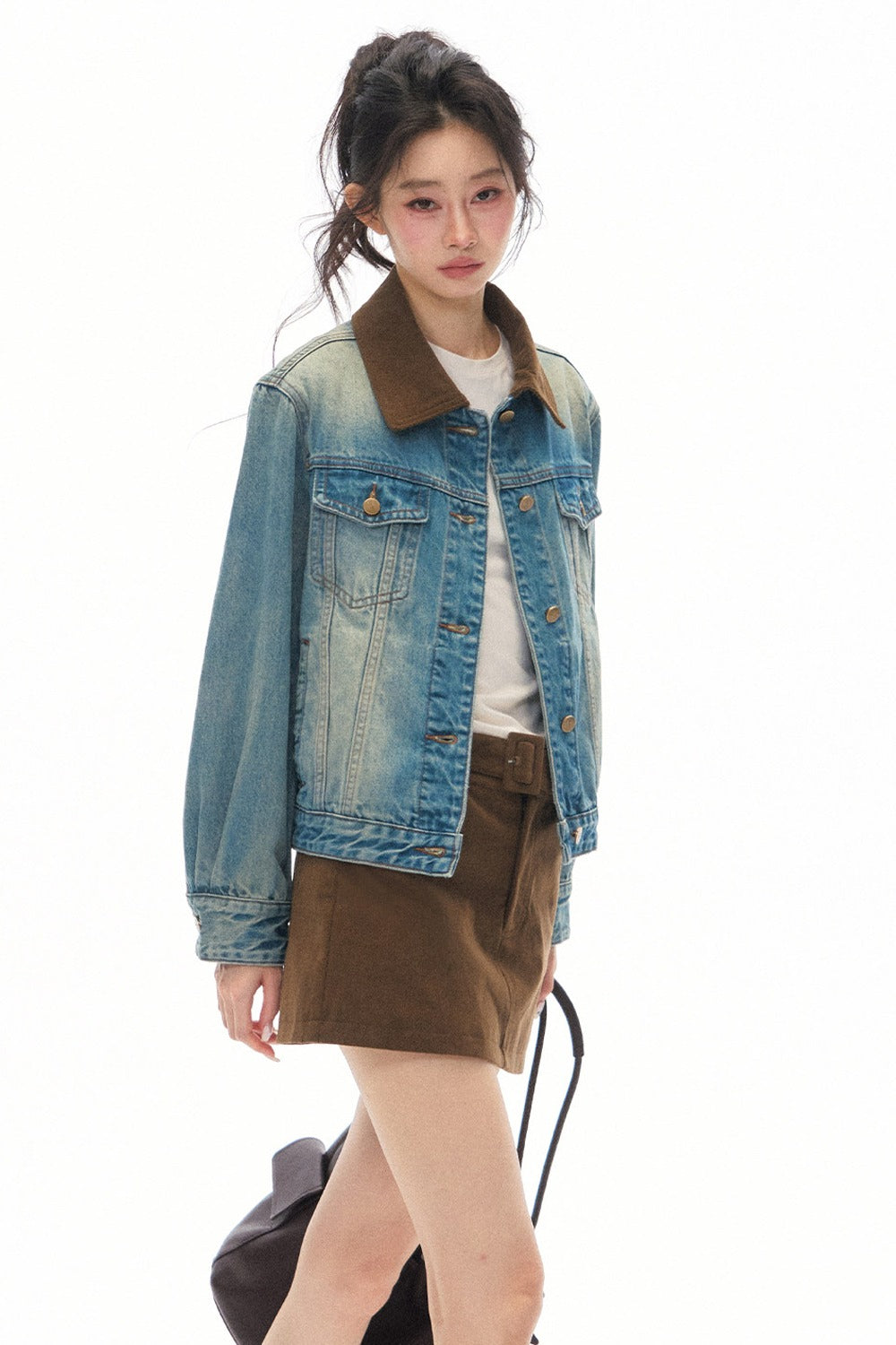 Blue Vintage Denim Jacket and Skirt Set-Up