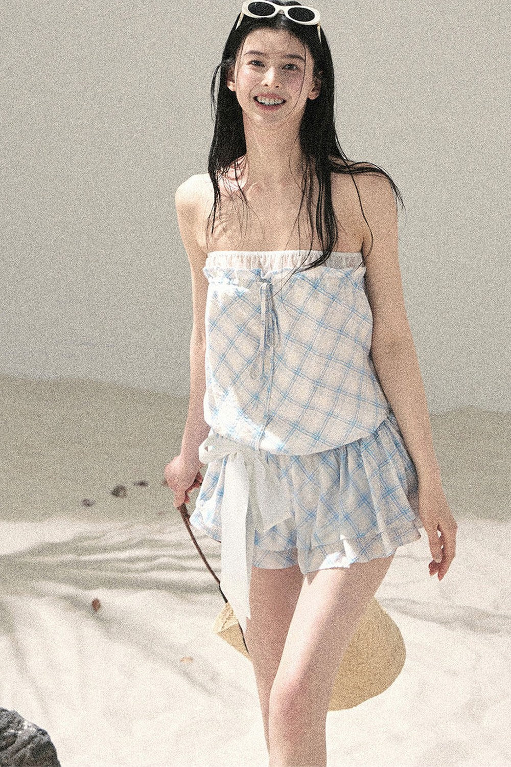 One-Shoulder French Quilted Dress