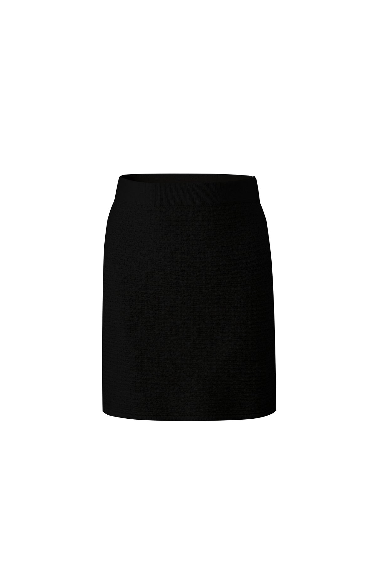 Conjunto de chaqueta y falda de lana texturizada