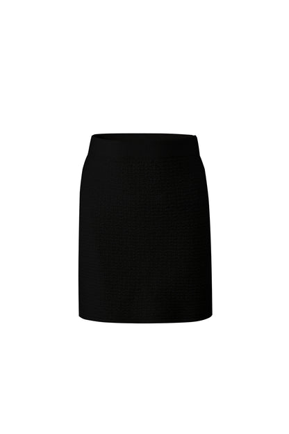 Conjunto de chaqueta y falda de lana texturizada