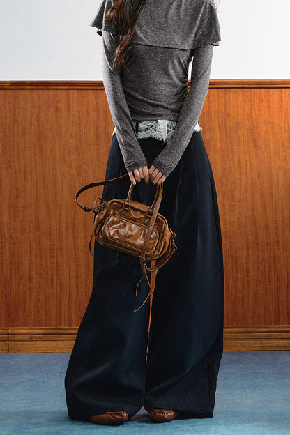 Natural Waist Lace Wide-Leg Pants