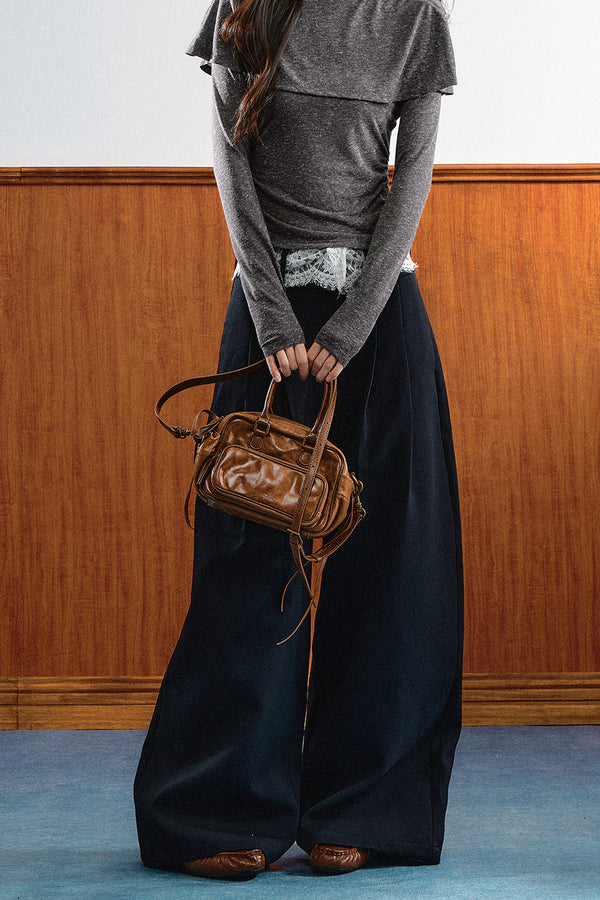 Natural Waist Lace Wide-Leg Pants