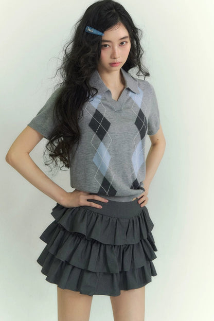Diamond Color-Block Polo