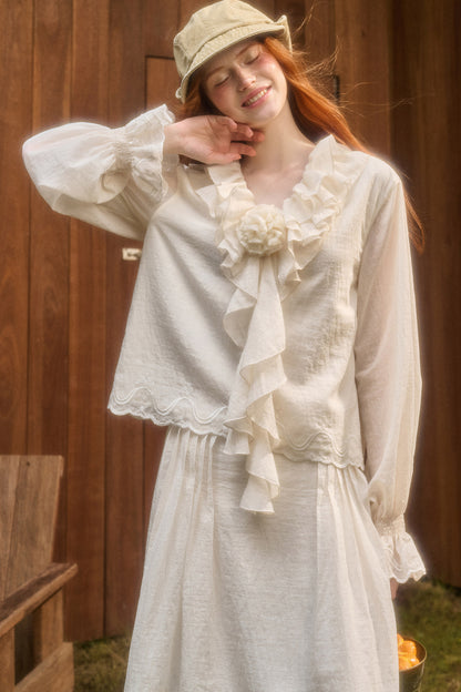 Tencel Cotton Lace Trim Set