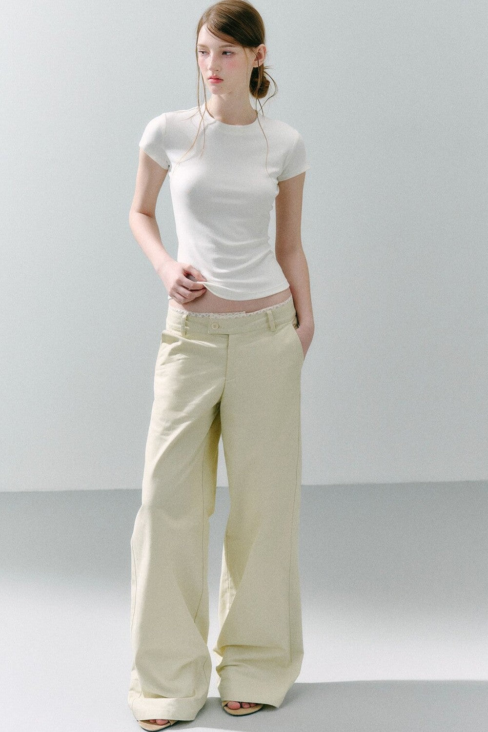 Romantic Lace Trim Pants