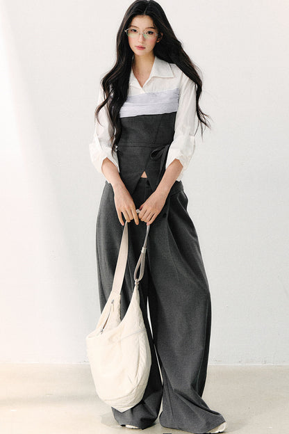 Stilvolle drapierte Hose mit weitem Bein