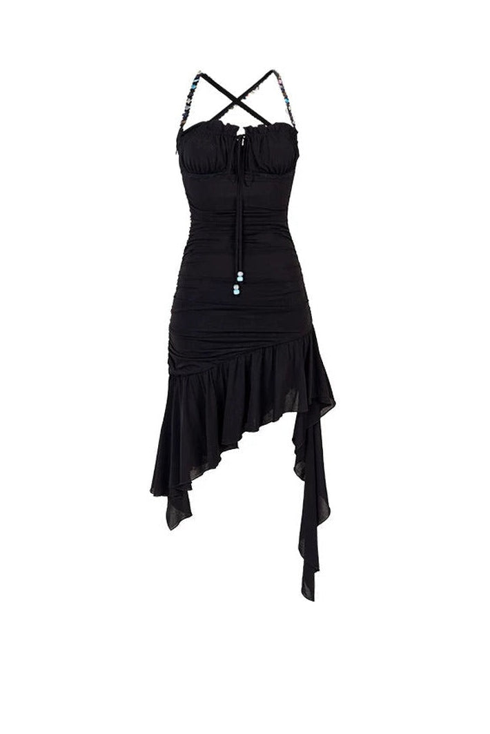 Heavy Beaded Mesh Dress