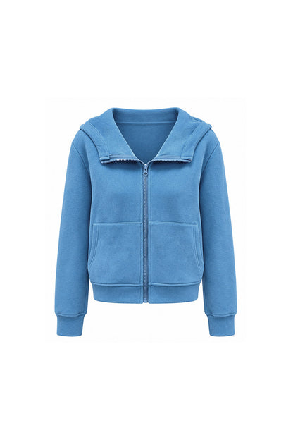 Zip Sweatshirt Jacket and Pants Set-Up