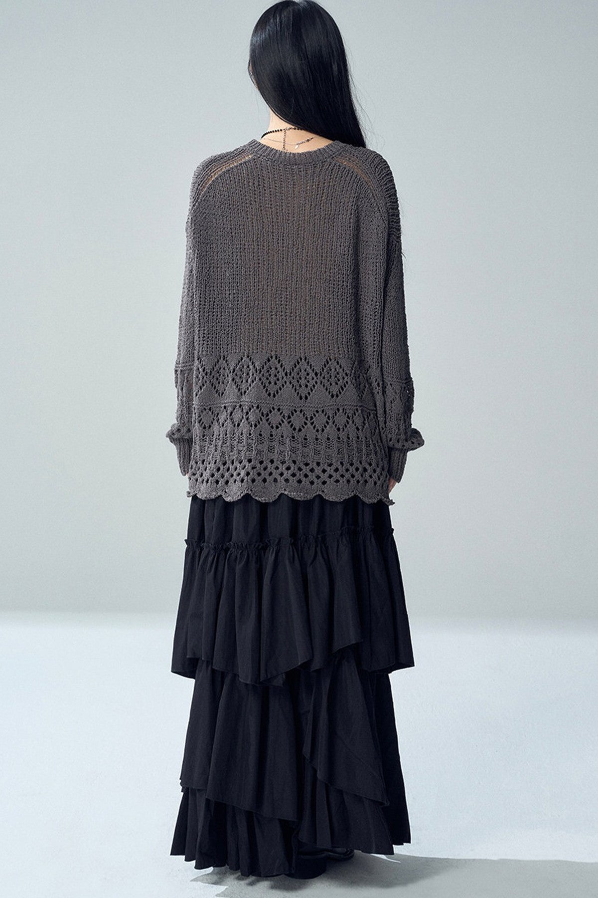 Hollow Knit Cover-Up Sweater