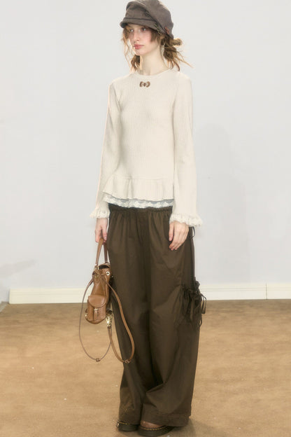 High-Waisted Wide-Leg Cargo Pants