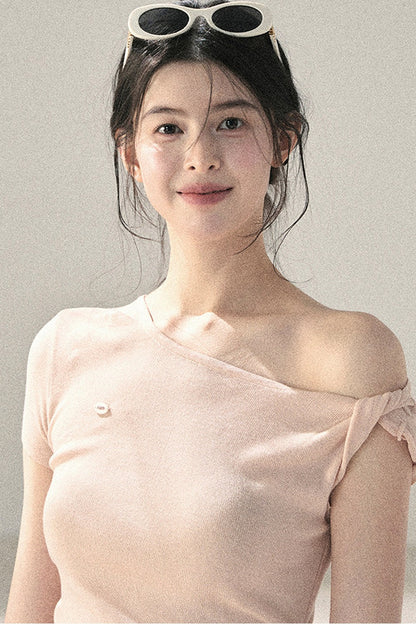 Asymmetrical Knot Crop Top