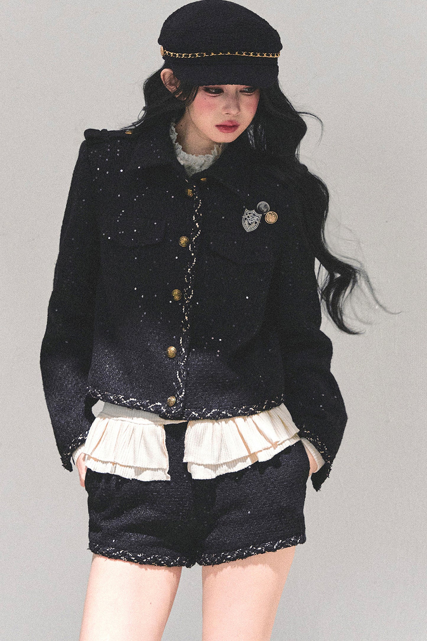 Tweed Style Rich Girl Three-Piece Set-Up