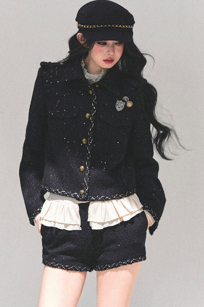 Tweed Style Rich Girl Three-Piece Set-Up