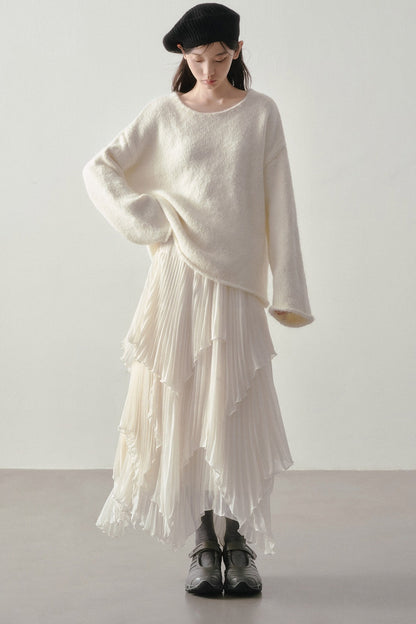 Cream Loose Knit Sweater