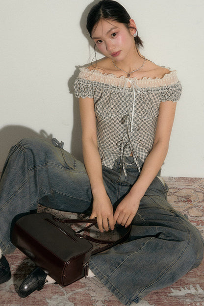 Chemise d’été à carreaux cigale