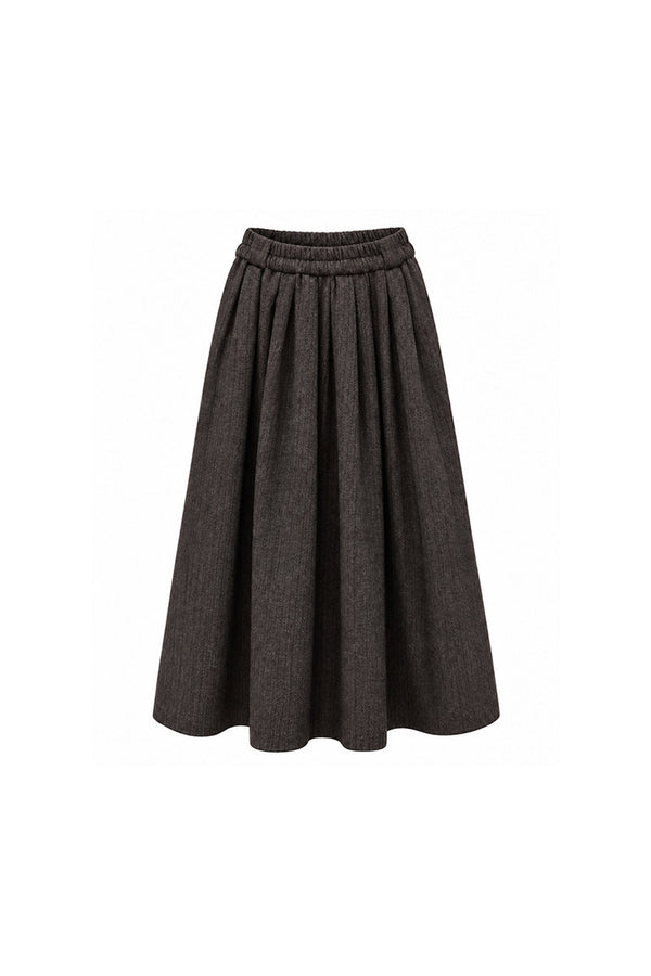 Layered-Look Knit Top and Skirt Set-Up