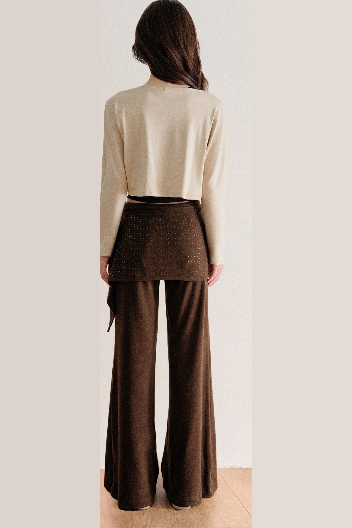 Twisted Batwing Camisole Top And Tassel Draped Pants Set-Up