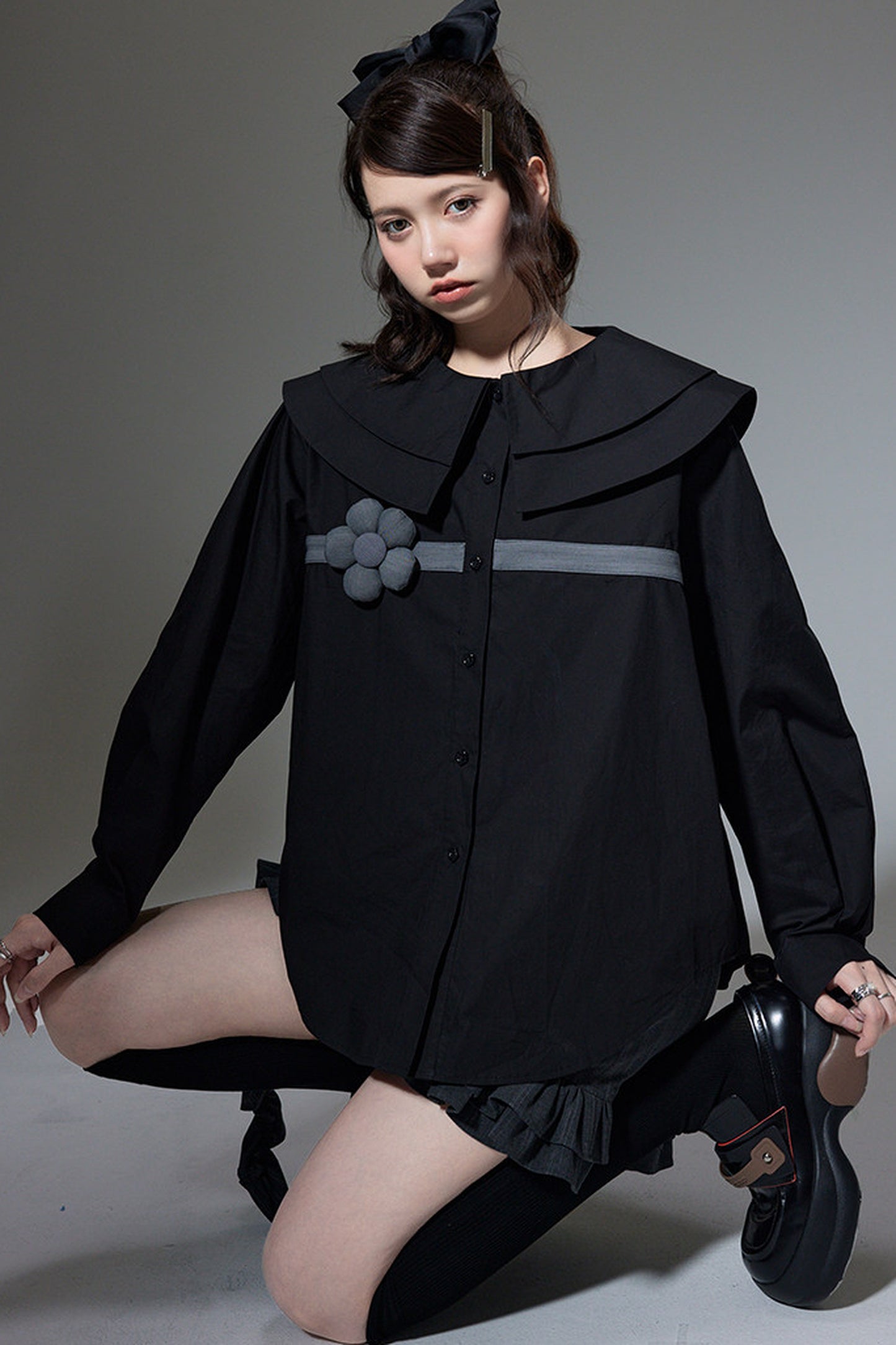 3D Floral Long Sleeve Shirt