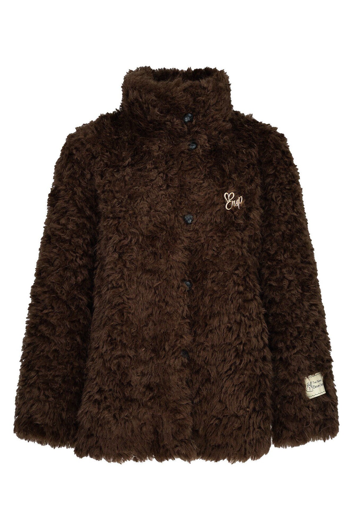 Brown Faux Fur Jacket and Wide-Leg Pants Set-Up