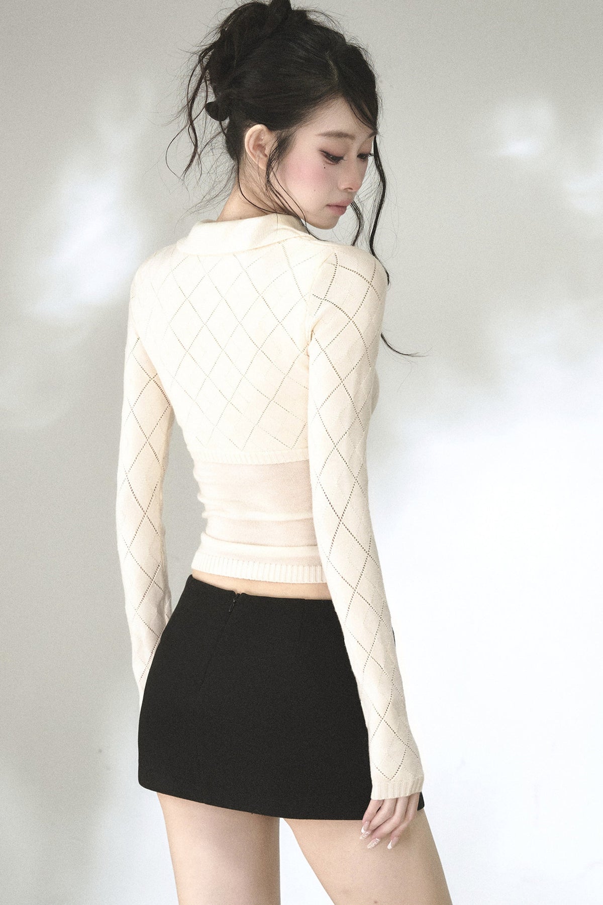 Retro Waist-Slimming Knit Cardigan