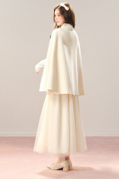 Manteau en laine 100% fleur de camélia