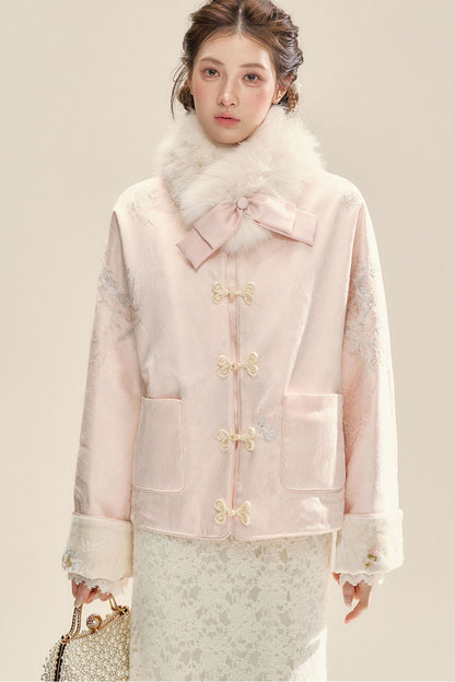 Pink Jacket and Long Dress Set-Up