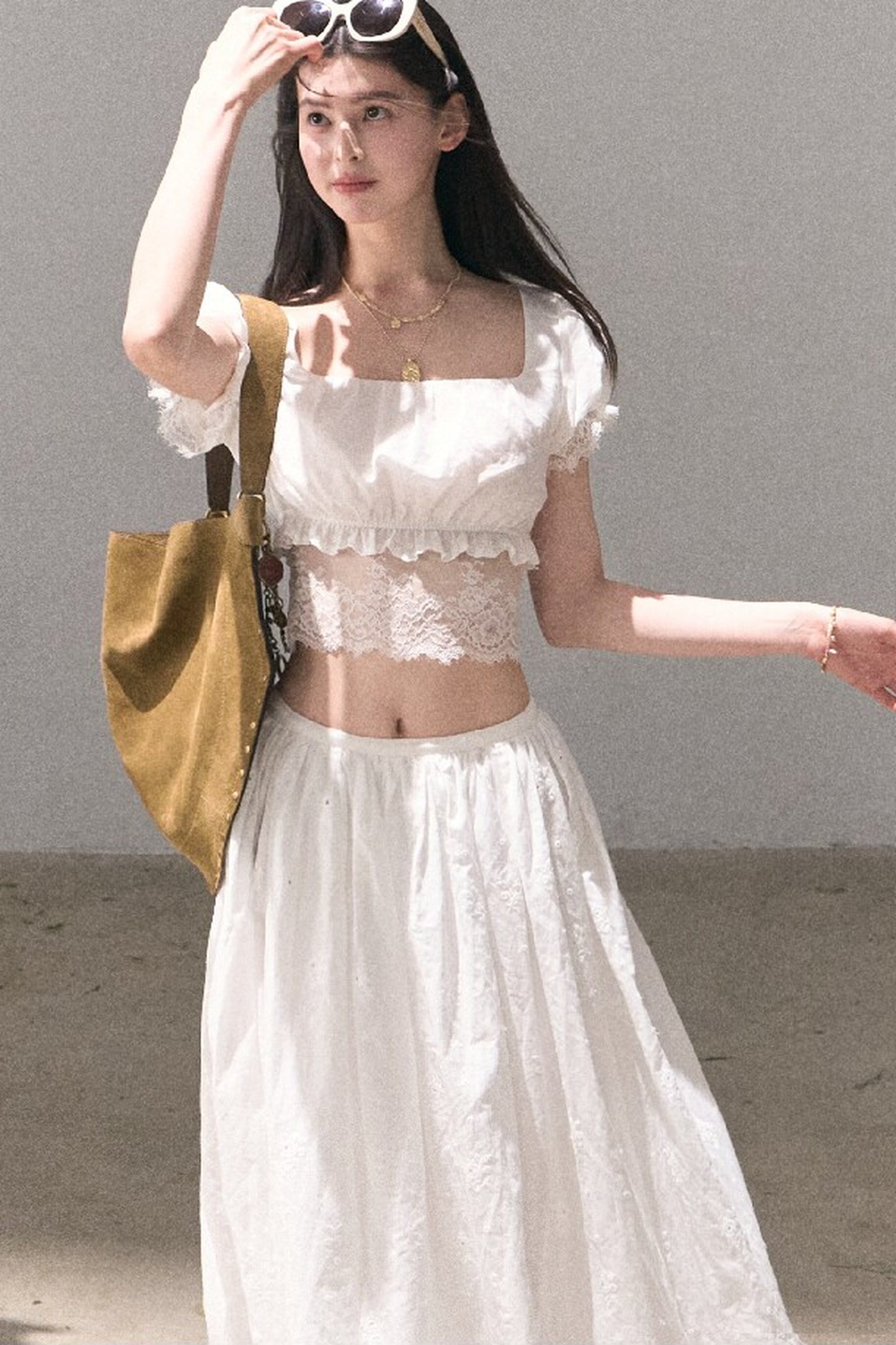 Gardenia Lace Puff Blouse