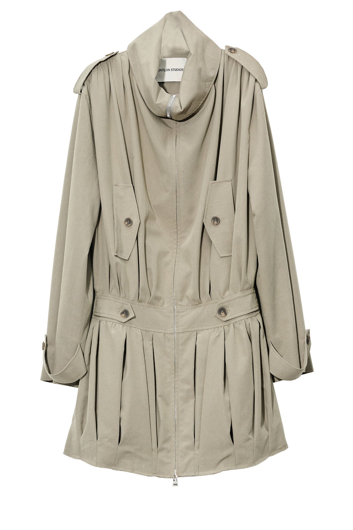 Sculptural Pleated Balloon Windbreaker