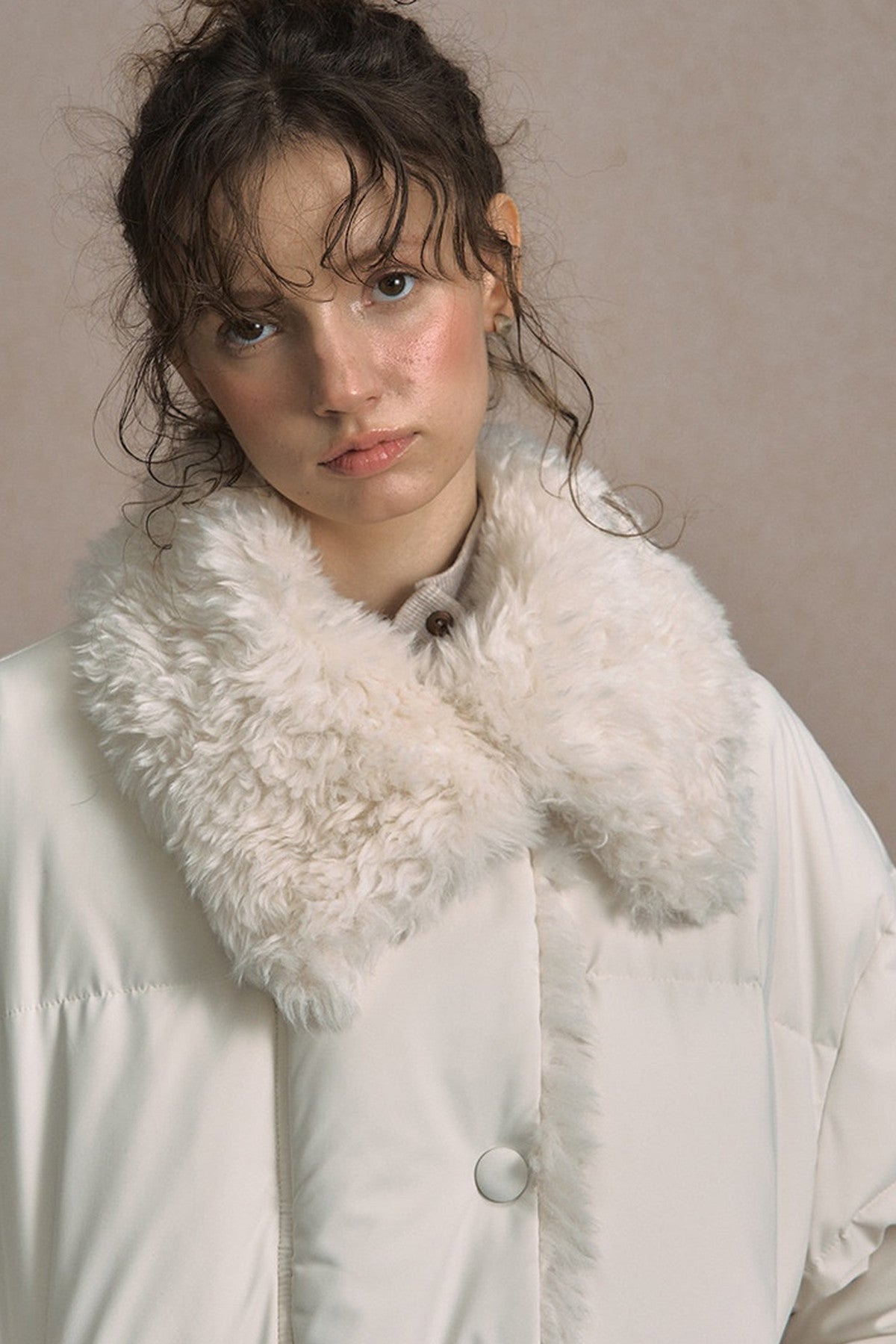 Short Fur Collar Down Jacket