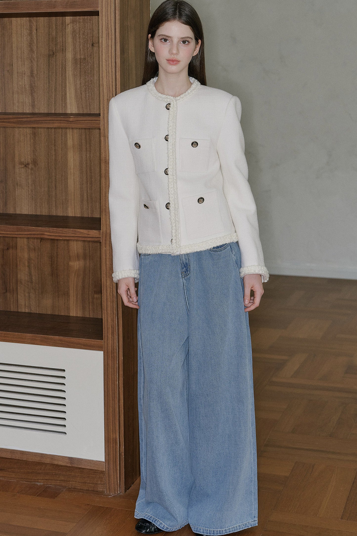 Pantaloni in denim a vita bassa
