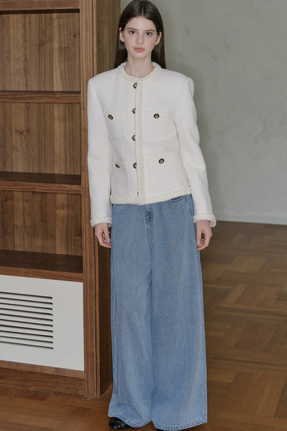 Pantaloni in denim a vita bassa