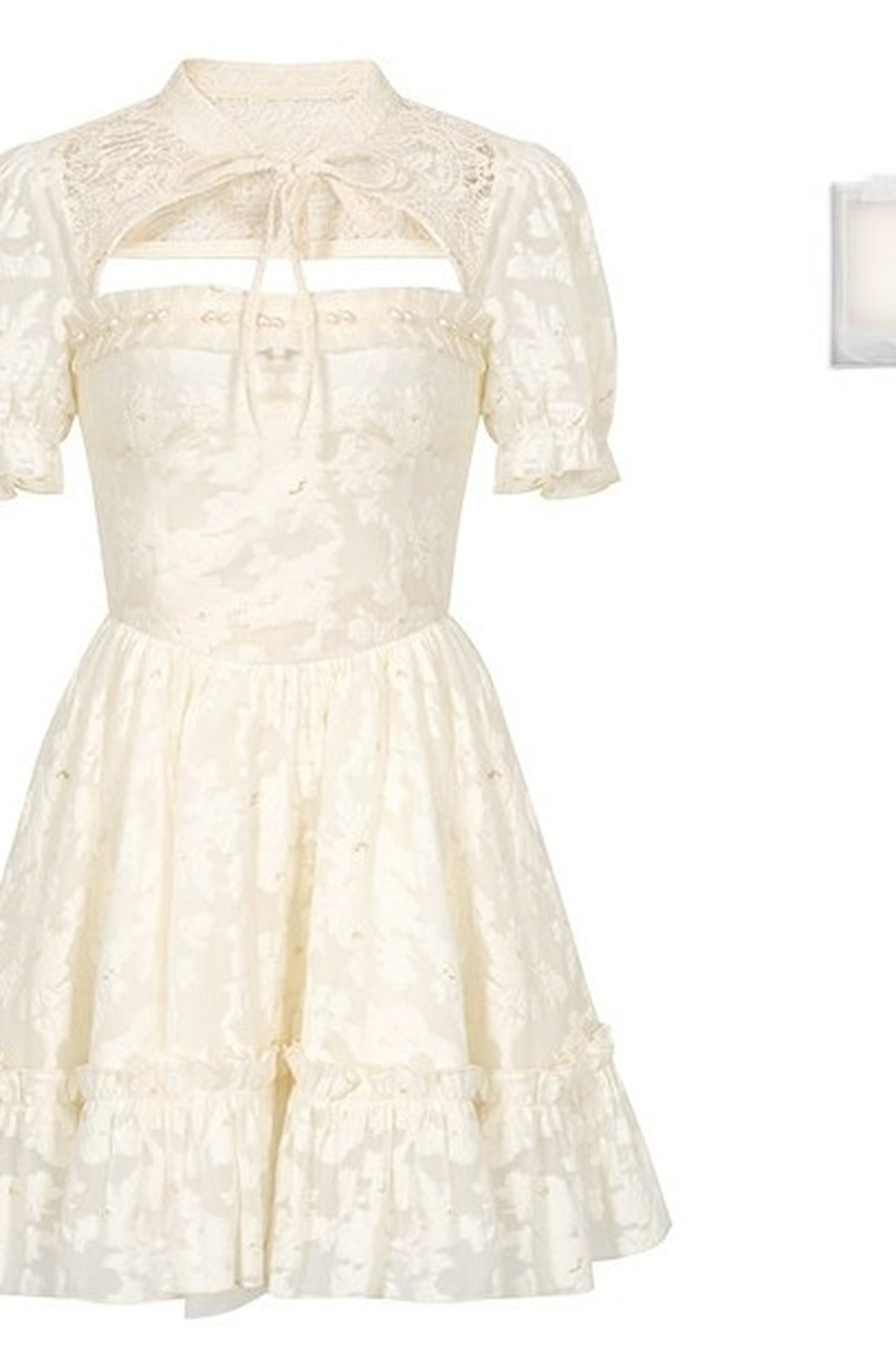 Chinese Style Princess Puff Sleeve Dress