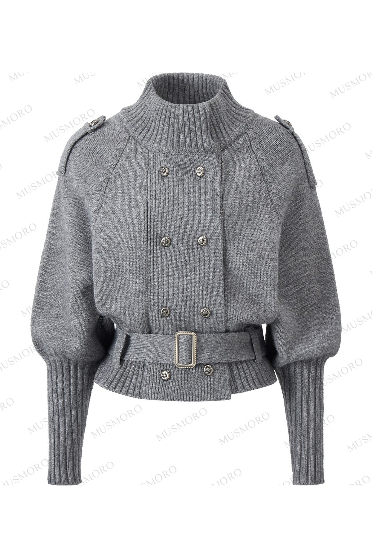 Capejacke mit vertikalem Rippstrick und Fledermausärmeln