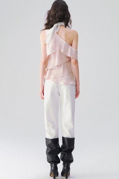 Multi-Layered Ruffle Off-Shoulder Top